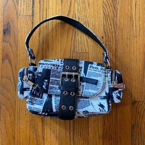 newspaper print purse